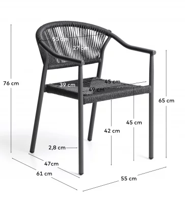 Садовый стул Livadia 55X61X76 CM 9