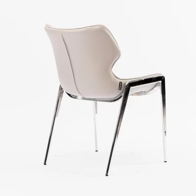 Стул Найроби светло-бежевая экокожа ножки хромированные 53X63.5X82 CM 4
