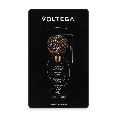 Светодиодная лампа Voltega 271 Коллекция Сети.Лампы декоративная 3Вт 2700K 6