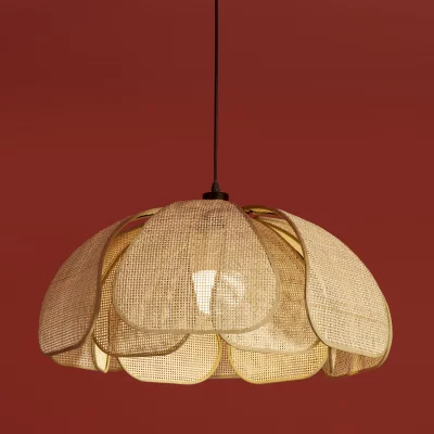 Подвесной светильник Cocoon черный, ротанг 9