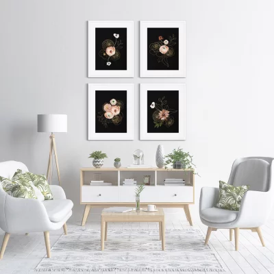 Тетраптих Golden flowers 42X52 / 42X52 / 42X52 / 42X52 CM 6