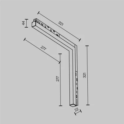 Трековый светильник Basis Angle белый 13