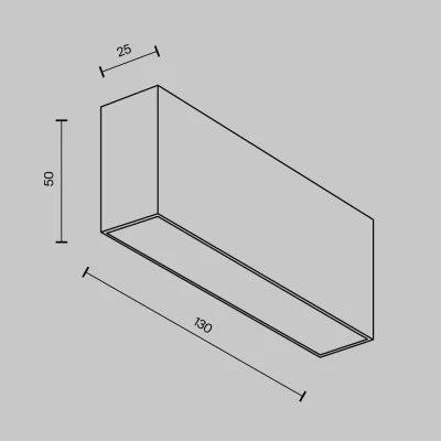 Потолочный светильник Basis черный 130x25 мм 4
