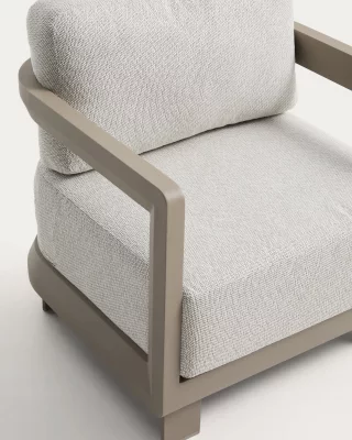 Уличное кресло Nerano из алюминия серо-коричневого цвета 76X74X82 CM 5