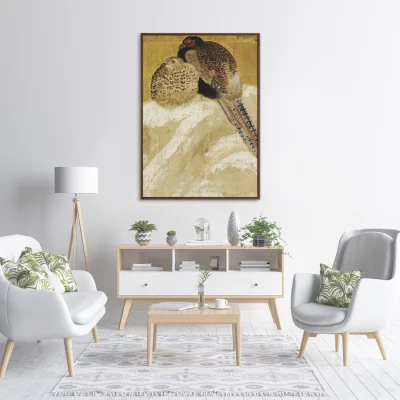 Постер Two pheasants Japan 75X105 CM 3