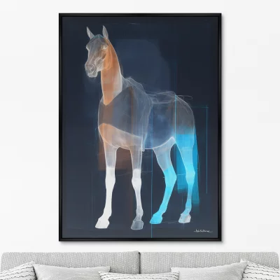 Постер на холсте Horses in a color glow 75X105 CM 6