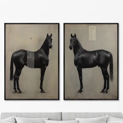 Набор из двух постеров на холсте The Horses 75X105 / 75X105 CM 8