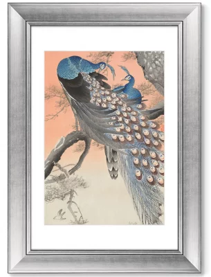 Диптих Peacocks on tree branch 51X71 / 51X71 CM 4