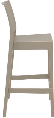 Стул пластиковый барный Maya 45X51X108 CM бежевый 5