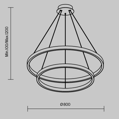 Подвесной светильник Rim 80X80X10 CM 5