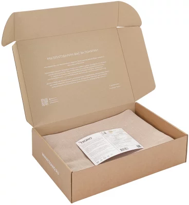 Скатерть из стираного льна Essential 170X170 CM бежевого цвета 6