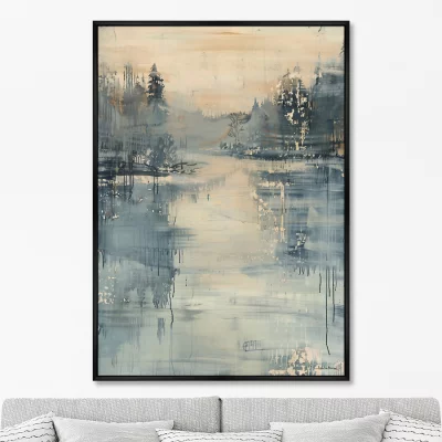 Репродукция картины на холсте Spring Floods in the Forest 75X105 CM 6