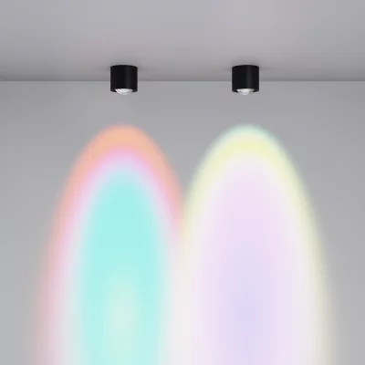 Потолочный светильник Lens черный круглый 5