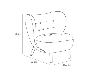 Кресло Lounge Wood 83,5X83X82 CM 8