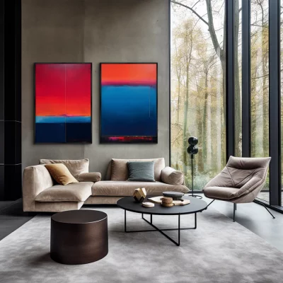 Набор из двух постеров на холсте Color Eclipse 75X105 / 75X105 CM 4