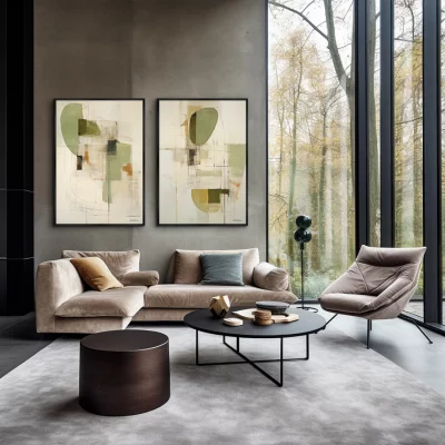 Набор из двух постеров на холсте Through the Space of Being 75X105 / 75X105 CM 4