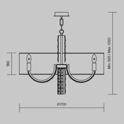 Подвесная люстра Таленто 70X105 CM 4
