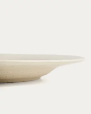 Бежeвая керамическая десертная тарелка Sermin 23X23X2.8 CM 4