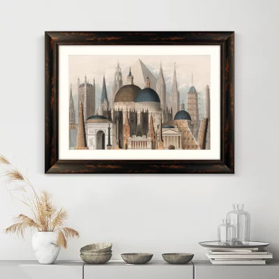 Постер Comparative View of the Principal Buildings 81X61 CM 3