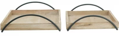 Комплект из двух декоративных подносов Ladislav 49X31X9 / 42X25X7 CM 4