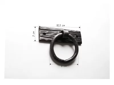 Кованая мебельная ручка 10.5X8X2 CM 4