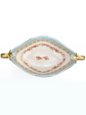 Декоративная сервировочная чаша с ручками 41X22X16.5 CM 3