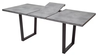 Раскладной обеденный стол ЛОФТ 160 Бетон Портленд/Черный M-City 160X90X76 CM 5