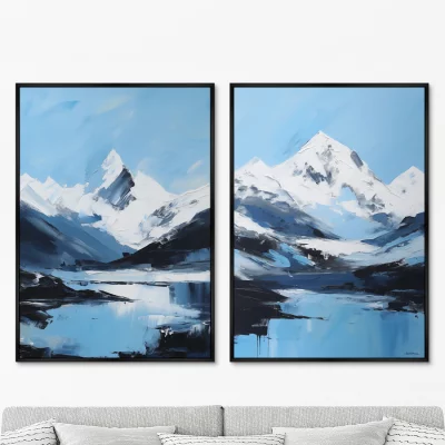 Набор из двух постеров на холсте Landscape collection The peaks 75X105 / 75X105 CM 8