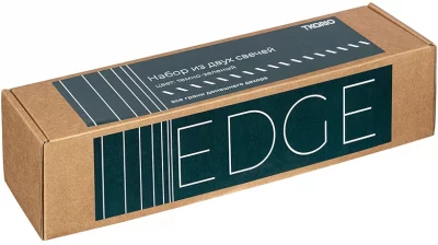 Набор из двух свечей Edge 2X2X25 / 2X2X25 CM тёмно-зеленого цвета 4