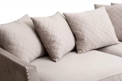 Диван Sorrento 250 трехместный в светло-сером велюре 250X101X90 CM 3