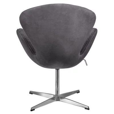 Кресло SWAN STYLE CHAIR тёмно-серый, искусственная замша 61X70X80-95.5 CM 4