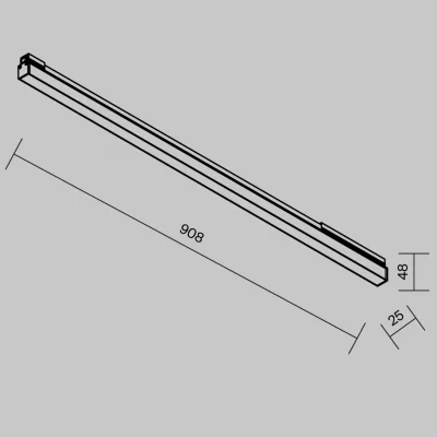 Уличный трековый светильник Basis 91X3X5 CM 10