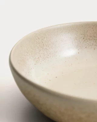 Бежевая керамическая суповая тарелка Sarel 21.7X21.7X6 CM 5