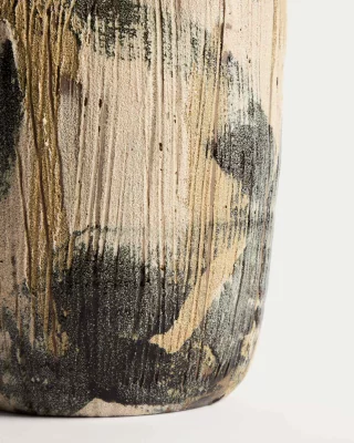 Коричневая керамическая ваза Dirva 17.5X17.5X23 CM 5
