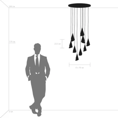 Подвесная люстра Cone 70X70X100 CM 4