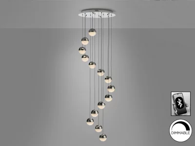 Подвесной светильник Sphere LED 14L Ø51 DIM Bluetooth хром 50X50X175 CM 7