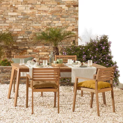 Стол раскладной из эвкалипта Hanzel 180-240X100X75 CM 4
