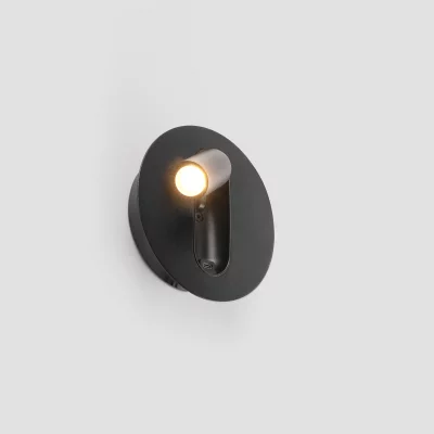 Бра с ридером USB черный LED 2700K TIMIT 14.5X5.3X14.5 CM 5