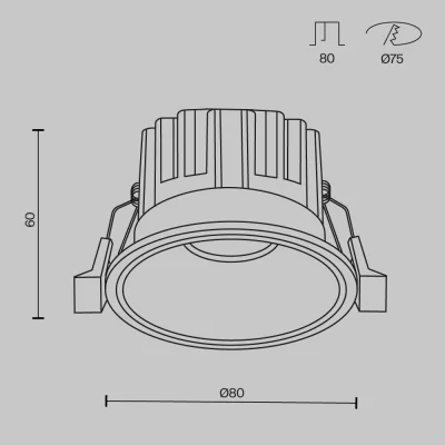 Встраиваемый светодиодный светильник Раунд 8X6 CM 7