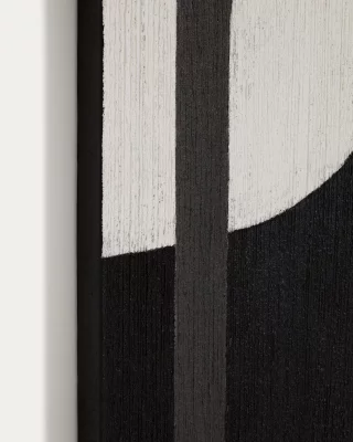 Абстрактная картина Onure черно-белая 120X200.5X4.8 CM 4