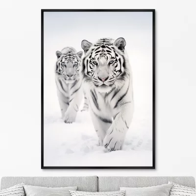 Постер на холсте Hunting in the snow 75X105 CM 6