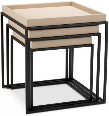 Набор из трёх столиков Leonard  45X45X44 / 49X49X52 / 55X55X60 CM 4