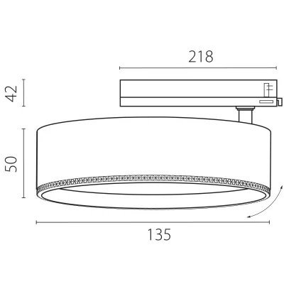 Светильник на шине Lightstar A5736TRIAC 3