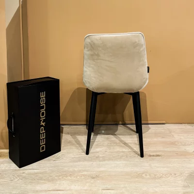 Стул Толедо бежевый бархат чёрные ножки 51X58X83 CM 11