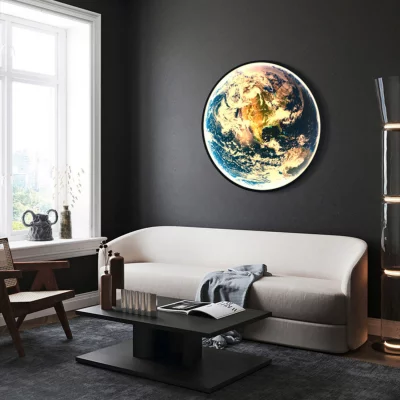 Настенный декоративный светодиодный светильник Cosmos Earth 30X4X30 CM 7