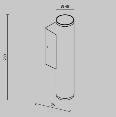 Уличный настенный светильник Tube 5X8X23 CM 8