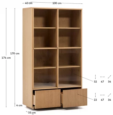 Витрина Helvine 100X40X174 CM 10