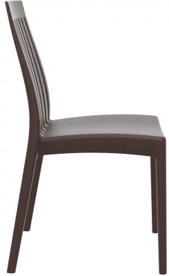 Стул пластиковый Soho 45X55X89 CM коричневого цвета 5
