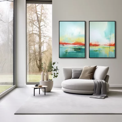 Набор из двух постеров на холсте Landscape Collection 75X105 / 75X105 CM 4