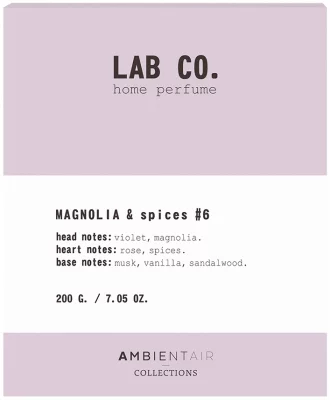 Свеча ароматическая Lab Co Magnolia and Spices 40 часов горения 3